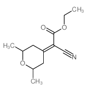 ethyl 2-cyano-2-(2,6-dimethyloxan-4-ylidene)acetate结构式