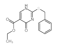 ethyl 2-benzylsulfanyl-4-oxo-3H-pyrimidine-5-carboxylate结构式