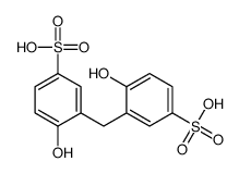 4-hydroxy-3-[(2-hydroxy-5-sulfophenyl)methyl]benzenesulfonic acid结构式