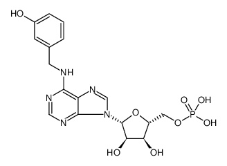5'-Adenylic acid, N-[(3-hydroxyphenyl)methyl]- Structure