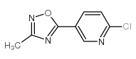 2-氯-5-(3-甲基-1,2,4-噁二唑-5-基)吡啶结构式