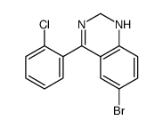 6-bromo-4-(2-chlorophenyl)-1,2-dihydroquinazoline结构式