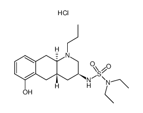 (-)-N,N-diethyl-N'-<(3S,4aR,10aR)-1,2,3,4,4a,5,10,10a-octahydro-6-hydroxy-1-propyl-3-benzoquinolinyl>sulfamide hydrochloride Structure