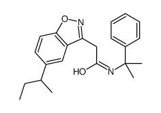 2-(5-butan-2-yl-1,2-benzoxazol-3-yl)-N-(2-phenylpropan-2-yl)acetamide结构式