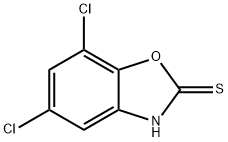 5,7-二氯苯并噁唑-2(3H)-硫酮结构式