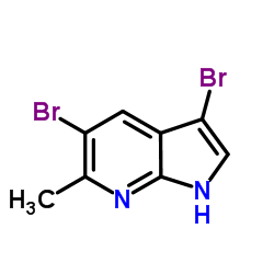 3,5-二溴-6-甲基-7-氮杂吲哚结构式