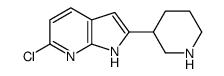 6-氯-2-(3-哌啶基)-1H-吡咯并[2,3-B]吡啶结构式