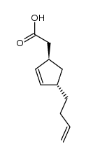 trans-3-(acetic acid)-5-(3-butenyl)cyclopent-1-ene Structure