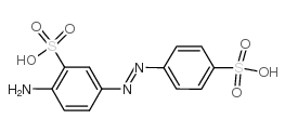 2-氨基-5-[(4-磺基苯基)偶氮]苯磺酸结构式