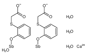 calcium,[2-(carboxylatomethylsulfanyl)phenoxy]antimony,tetrahydrate Structure