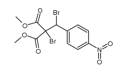dimethyl 2-bromo-2-(bromo(4-nitrophenyl)methyl)malonate Structure