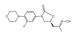(S)-3-(3-fluoro-4-(morpholino)phenyl)-5-(2-(hydroxyimino)propyl)oxazolidin-2-one Structure