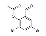 (2,4-dibromo-6-formylphenyl) acetate结构式