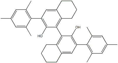 (S)-3,3'-双(2,4,6-三甲基苯基)-5,5',6,6',7,7',8,8'-八氢-1,1'-联萘酚结构式