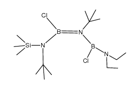 (tert-butyl{chloro(diethylamino)boryl}amino){tert-butyl(trimethylsilyl)amino}chloroborane结构式