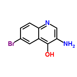 6-溴-4-羟基-3-氨基喹啉结构式