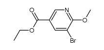 5-bromo-6-methoxy-nicotinic acid ethyl ester Structure