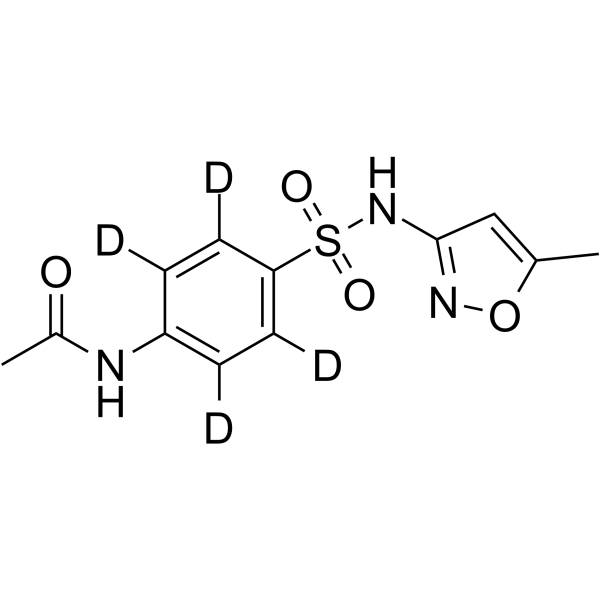 Acetylsulfamethoxazole-d4 Structure