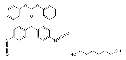 diphenyl carbonate,hexane-1,6-diol,1-isocyanato-4-[(4-isocyanatophenyl)methyl]benzene结构式
