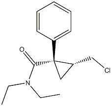 (1S,2R)-2-(chloromethyl)-N,N-diethyl-1-phenylcyclopropanecarboxamide Structure