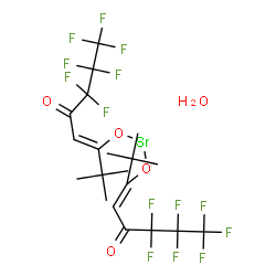 Bis(6,6,7,7,8,8,8-heptafluoro-2,2-dimethyl-3,5-octanedionate)strontium hydrate [Sr(FOD)2] Structure
