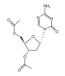 1-(3,5-di-O-acetyl-2-deoxy-D-ribofuranosyl)-5-azacytosine Structure