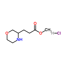 Methyl 3-(3-morpholinyl)propanoate hydrochloride (1:1) Structure