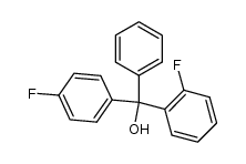 (2-氟苯基)(4-氟苯基)(苯基)甲醇结构式