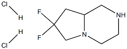 6,6-二氟-1,4-二氮杂双环[3.0]壬烷二盐酸盐结构式