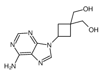 [3-(6-aminopurin-9-yl)-1-(hydroxymethyl)cyclobutyl]methanol结构式