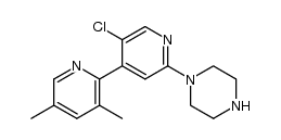 5'-chloro-3,5-dimethyl-2'-(piperazin-1-yl)-2,4'-bipyridine结构式