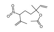 3-nitro-6-acetoxy-2,6-dimethylocta-1,7-diene Structure