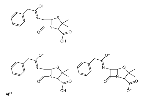 aluminum,(2S,6R)-3,3-dimethyl-7-oxo-6-[(2-phenylacetyl)amino]-4-thia-1-azabicyclo[3.2.0]heptane-2-carboxylate Structure