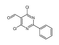 4,6-二氯-2-苯基-5-嘧啶羧醛结构式