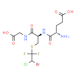S-(2-bromo-2-chloro-1,1-difluoroethyl)glutathione Structure