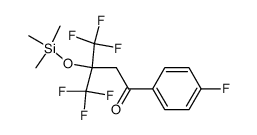4,4,4-trifluoro-1-(4-fluorophenyl)-3-(trifluoromethyl)-3-((trimethylsilyl)oxy)butan-1-one Structure