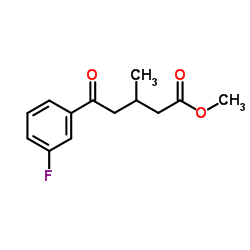 Methyl 5-(3-fluorophenyl)-3-methyl-5-oxopentanoate结构式