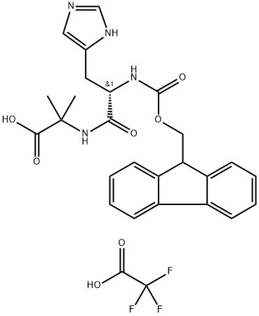 Fmoc保护二肽三氟乙酸盐结构式