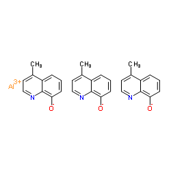 三(4-甲基-8-羟基喹啉)铝结构式