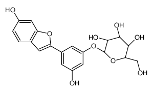 moracin M-3'-O-glucopyranoside Structure