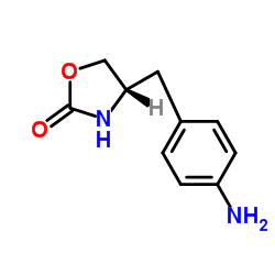 (s)-4-(4-氨基苄基)-1,3-唑烷-2-酮结构式