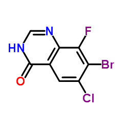 7-溴-6-氯-8-氟喹唑啉-4-醇结构式