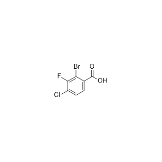 2-溴-4-氯-3-氟苯甲酸结构式