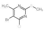 2-(甲硫基)-4-氯-5-溴-6-甲基嘧啶结构式
