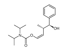 (1Z,3S,4S)-4-hydroxy-3-methyl-4-phenylbut-1-enyl N,N-diisopropylcarbamate结构式