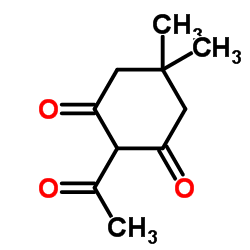 2-乙酰基-5,5-二甲基-1,3-环己二酮结构式