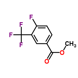 4-氟-3-三氟甲基苯甲酸甲酯结构式