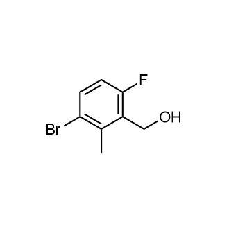 3-溴-6-氟-2-甲基苯甲醇结构式