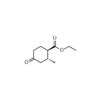 (1R,2R)-2-甲基-4-氧代环己烷-1-甲酸乙酯结构式