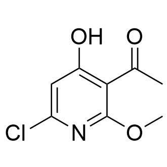 1-(6-氯-4-羟基-2-甲氧基吡啶-3-基)乙-1-酮结构式